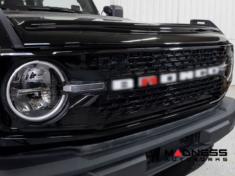 Ford Bronco Front Grille - OEM High End Style - IAG - I-Line - Gloss Black